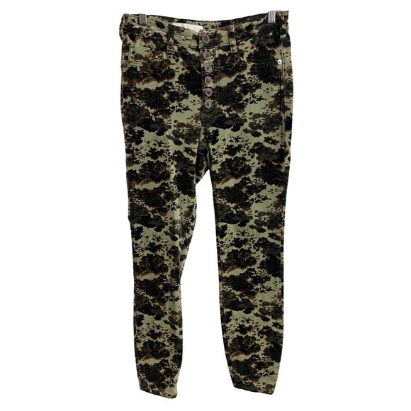 Pilcro Pants - Pilcro Anthropologie Pants Womens 28 Camo Floral Corduroy High Rise Skinny EUC